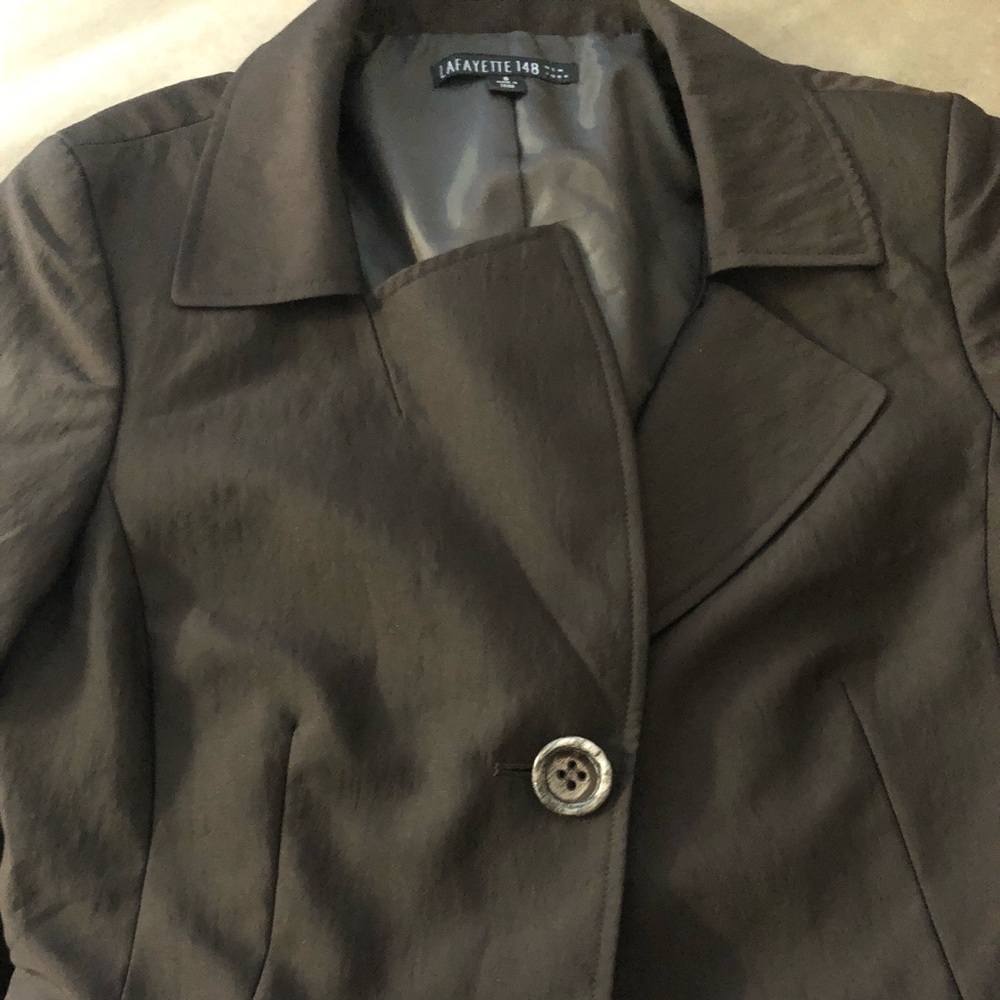 Lafayette 148 New York Brown Career Blazer Size 8 - Picture 7 of 7